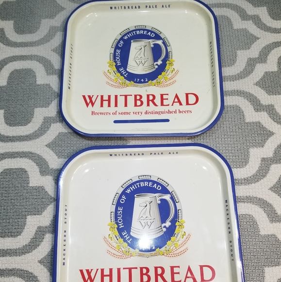 Vintage English White Bread Pale Ale Beer Tray